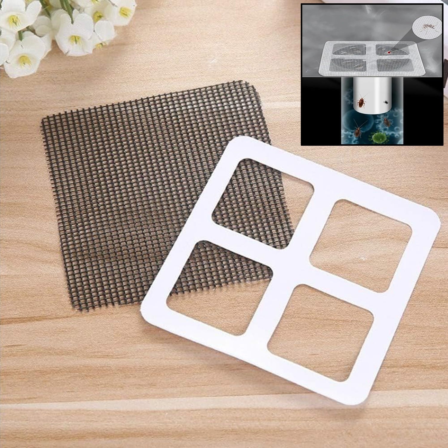 Sink Drain Cover (20 Pc / 4 × 4 Inch)