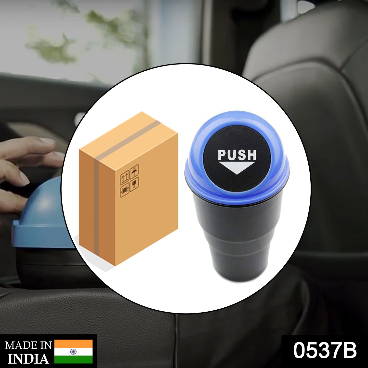 Car Dustbin for Offices, Homes & Vehicles (Compact, Multi-Use)