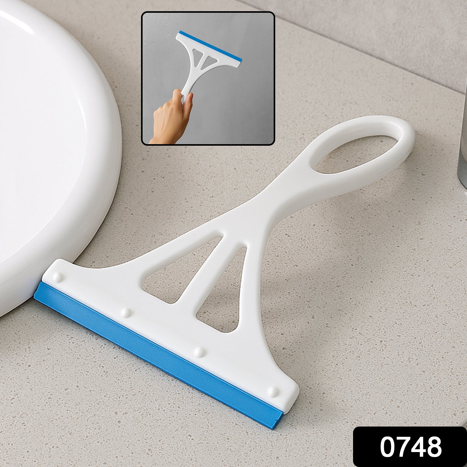 Plastic Glass Wiper and Kitchen Platform Wiper (Multicolor) (Pack of 2)