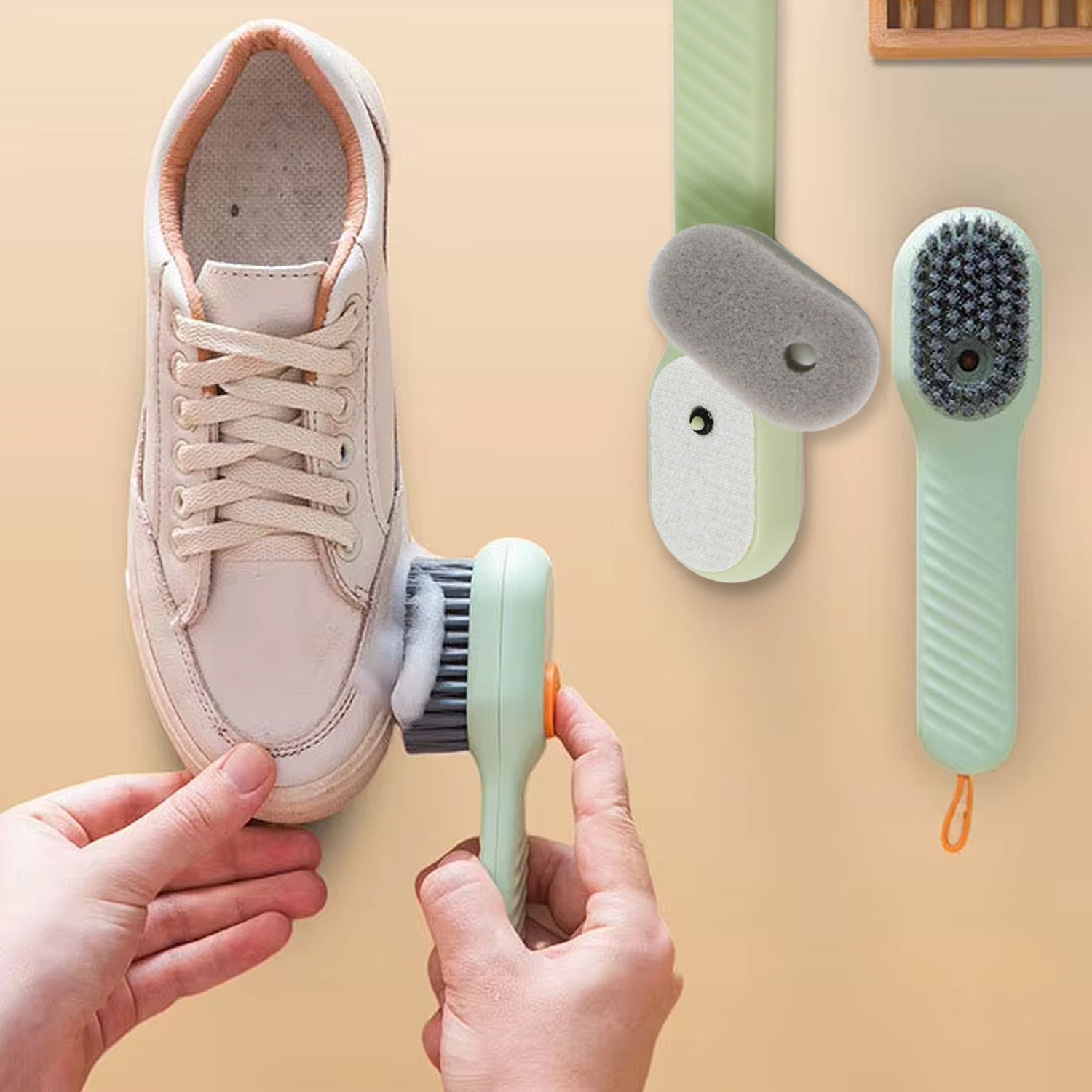 Multifunctional Scrubbing Brush with Liquid / Soap Dispenser (2 Pc)