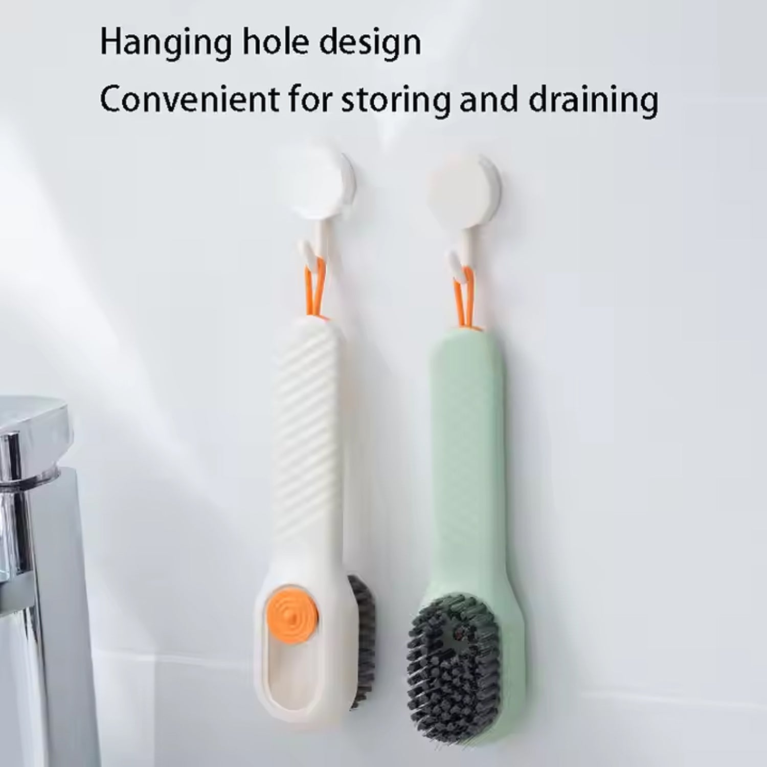 Multifunctional Scrubbing Brush with Liquid / Soap Dispenser (2 Pc)