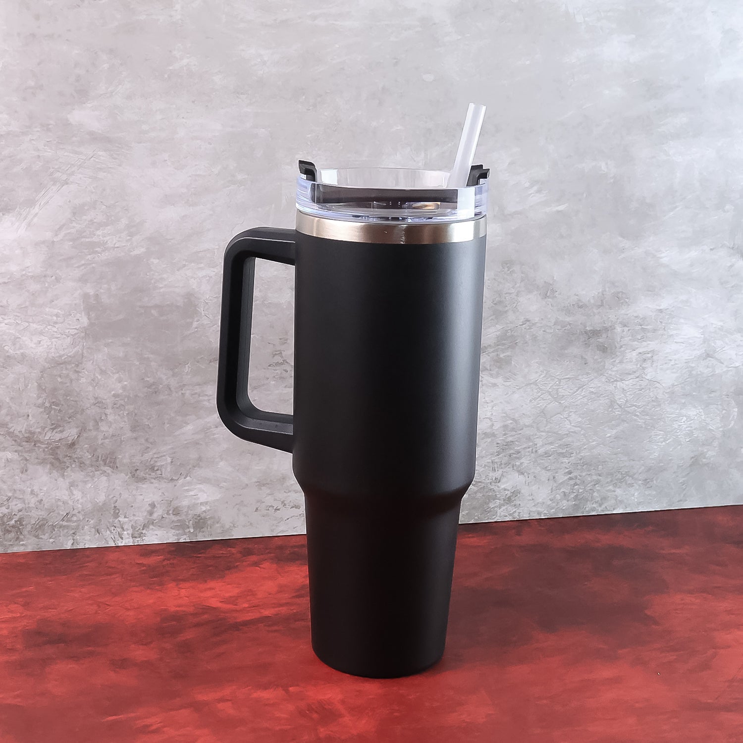 Customize / personalized Premium 1200 ML Stainless Steel Vacuum Insulated Travel Mug with Straw and Handle, Tumbler (1200ML / 1 Pc)