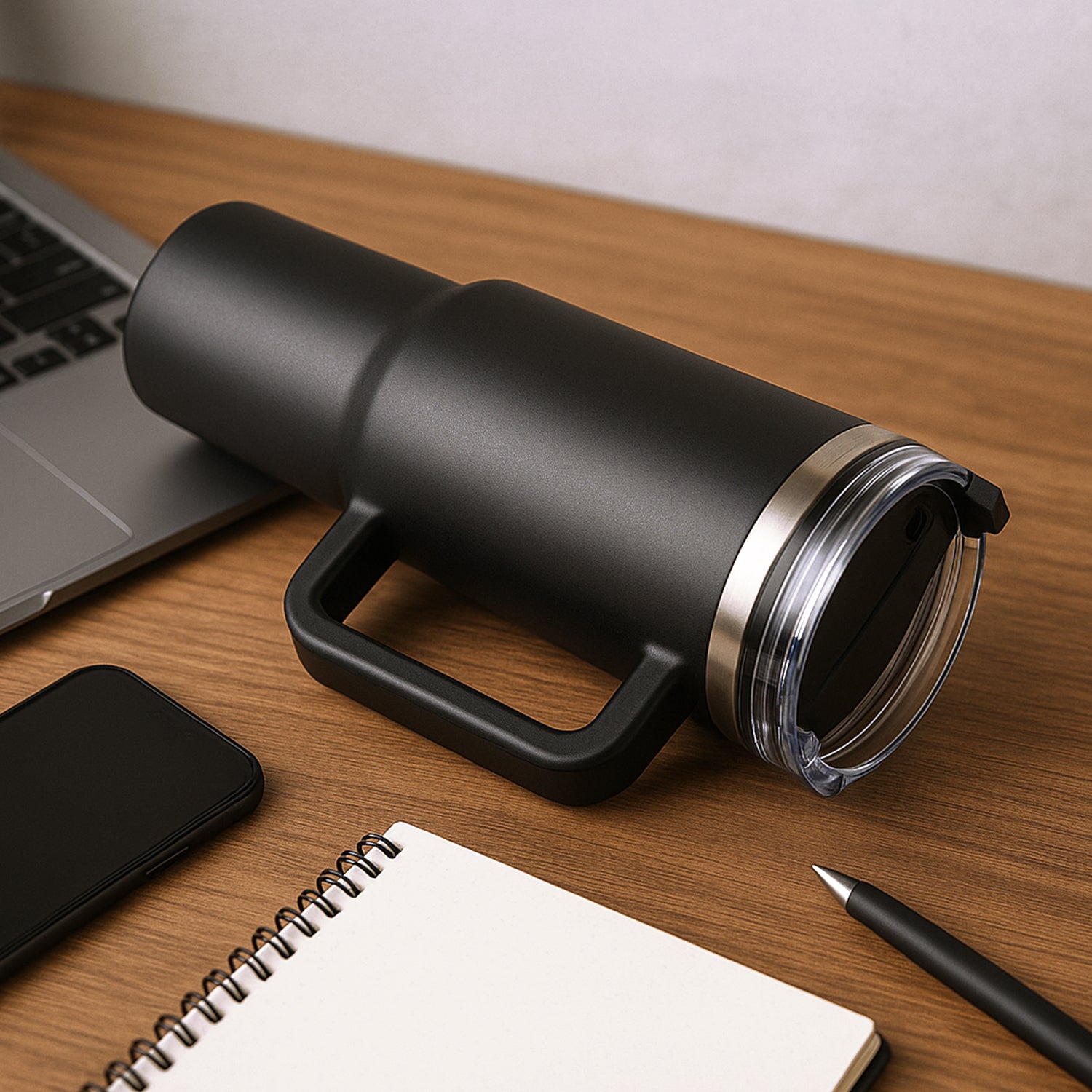 Customize / personalized Premium 1200 ML Stainless Steel Vacuum Insulated Travel Mug with Straw and Handle, Tumbler (1200ML / 1 Pc)