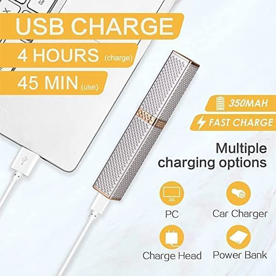 Eyebrow and Facial Hair Trimmer 2 in 1 Rechargeable