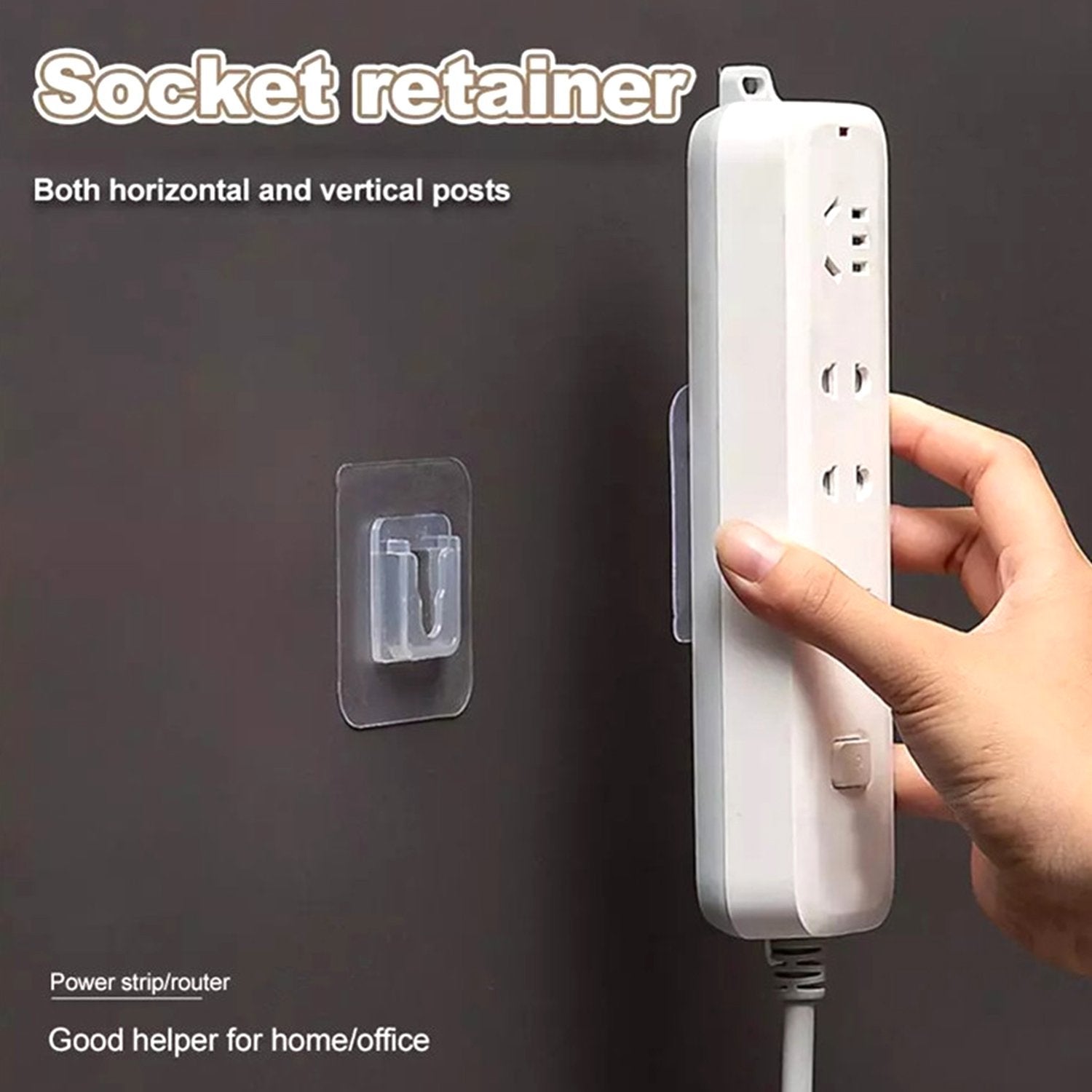 Adhesive Plastic Wall Hooks - Heavy Duty (10 Pair)
