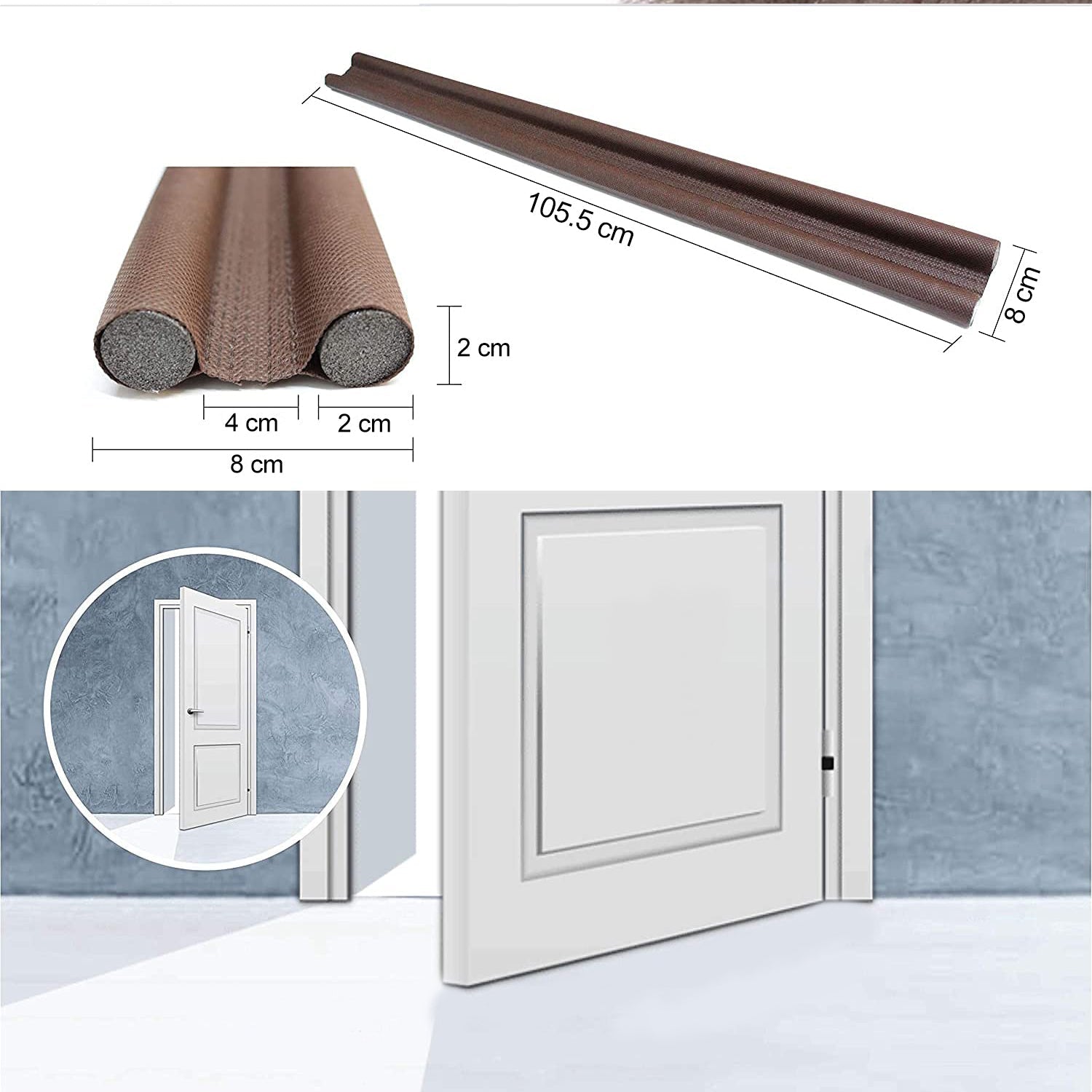 Door Draft Stopper / Guard Protector for Doors and Windows (2 Pcs)