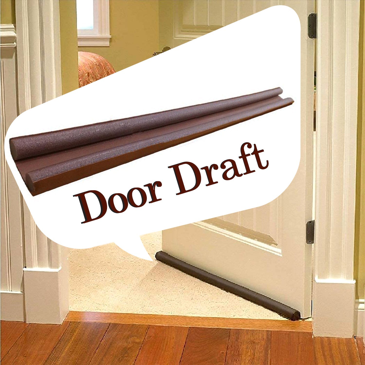 Door Draft Stopper / Guard Protector for Doors and Windows (2 Pcs)