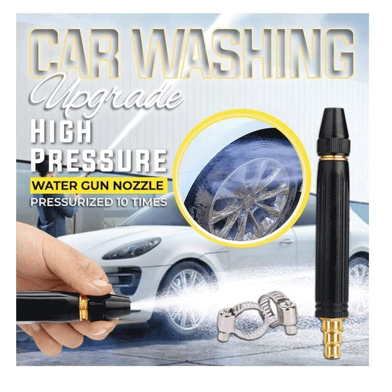 Brass Water Spray Nozzle, 1/2”, with ALL Attachments, Adjustable Water Jet Spray Gun, High Pressure, For Garden, Wash Bike-Car-Pets