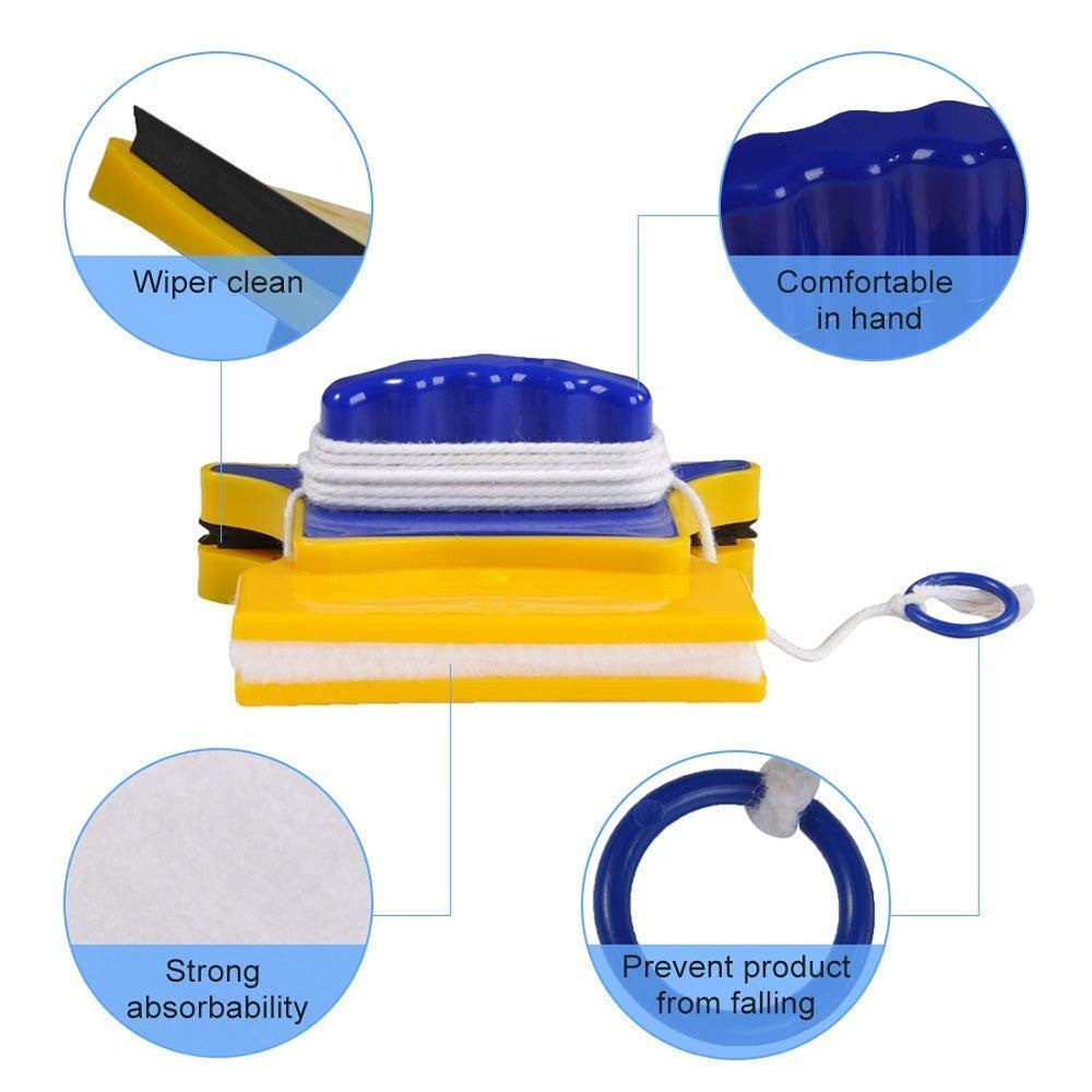Magnetic Double-Sided Window Glass Cleaner | Two Sided Glass Cleaning Wiper Brush