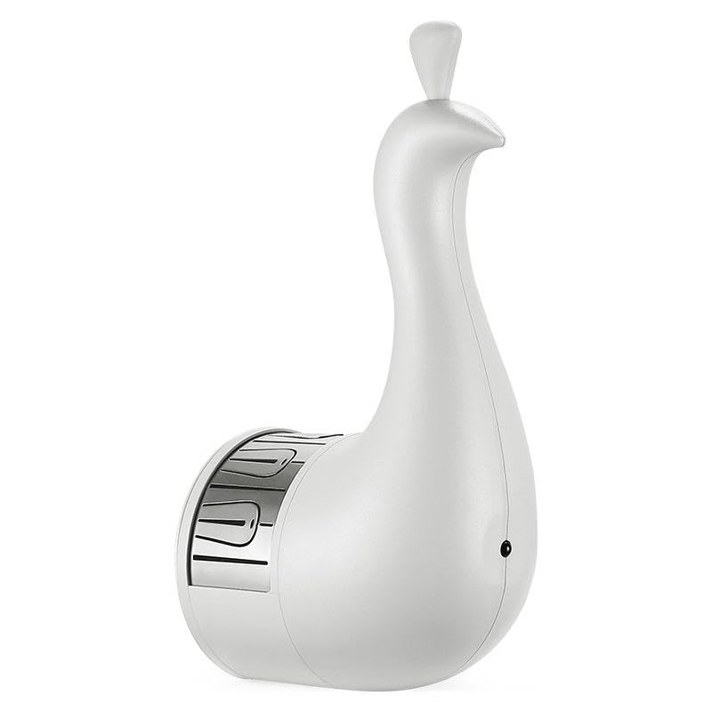 Peacock Wall Light, 7 Color Peacock Lamp with Remote Control, USB Charging, White