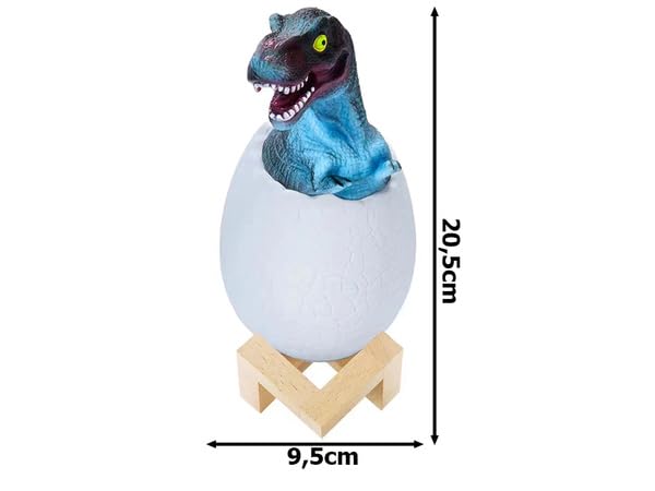 3D Dinosaur Lamp Night Light -USB Rechargeable with Remote Control RGB Lights 3D Dinosaur Lamp,3 Modes and Wooden Base, Dinosaur Egg Toy Best Birthday Christmas Gifts for Kids(Pack of 1)