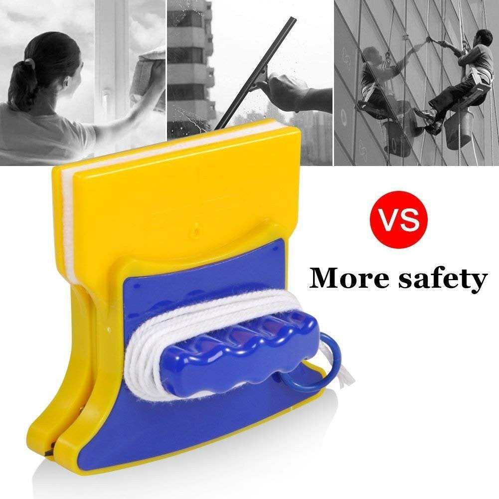 Magnetic Double-Sided Window Glass Cleaner | Two Sided Glass Cleaning Wiper Brush