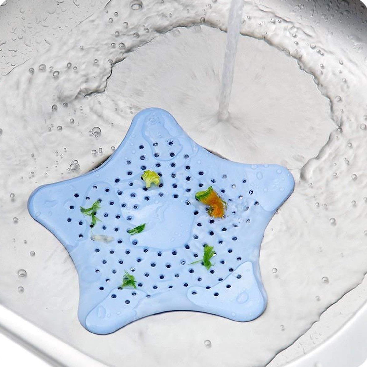 Star Drain Strainer: Catches Hair & Prevents Clogs (Kitchen/Bath) (4 pcs)