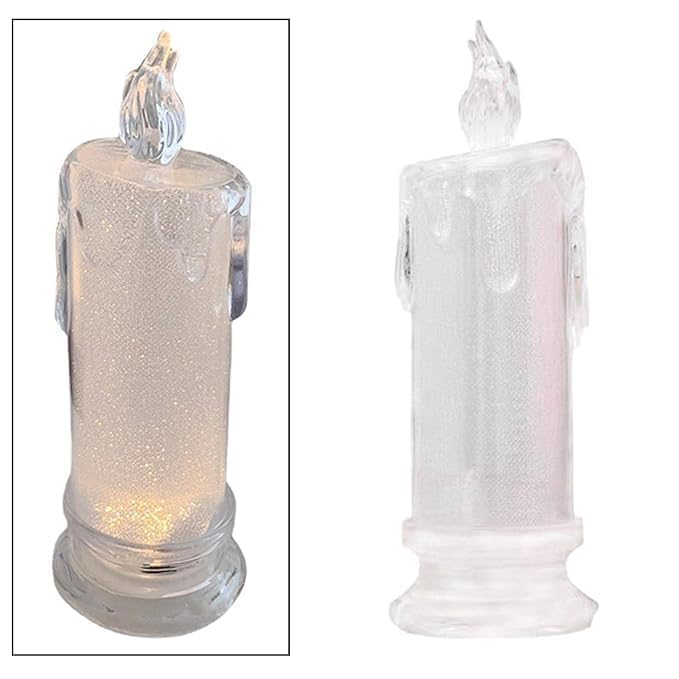 Candles for Home Decoration,Electric Flameless & Smokeless LED Diya Lights (Set of 2)