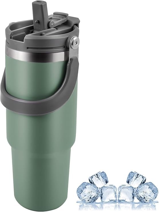 Tumbler Vacuum Mug 900 ml Stainless Steel Tumbler with Straw