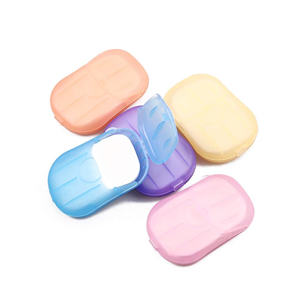 Pack of  5 Paper Soap Box - Paper Soaps For Travel - Paper Soap For Hand Wash - Knk Travel Hand Washing Box - Disposable Hand Washing Cleaning Paper Soap