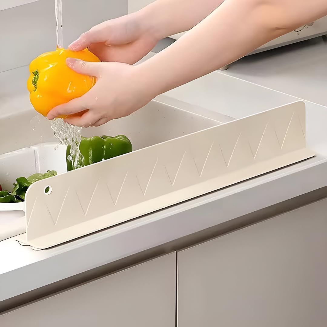 Silicone Sink Splash Guard for Kitchen – Flexible Water Barrier for Dishwashing, Protects Countertops & Clothes (2 Pcs)