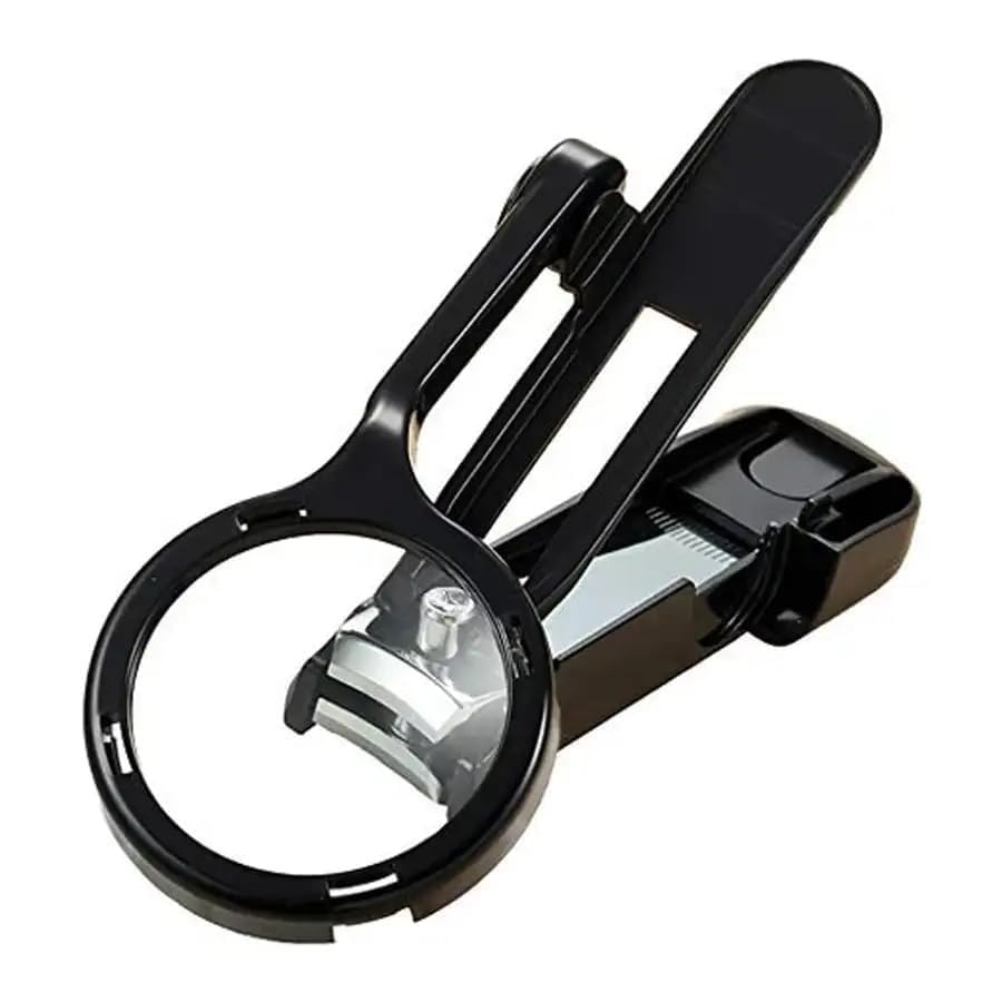 Magnifying Nail Cutter with 3X Zoom Lens | Precision Stainless Steel Nail Clipper for Enhanced Visibility Of Eyes | Ideal for Fingernails & Toenails | Professional Nail Care Tool for Seniors & Adults