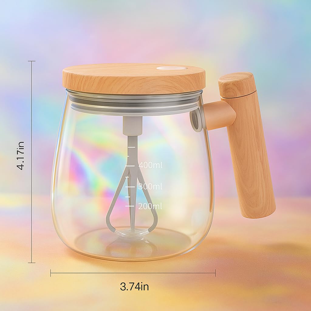 Self Stirring Glass Mug