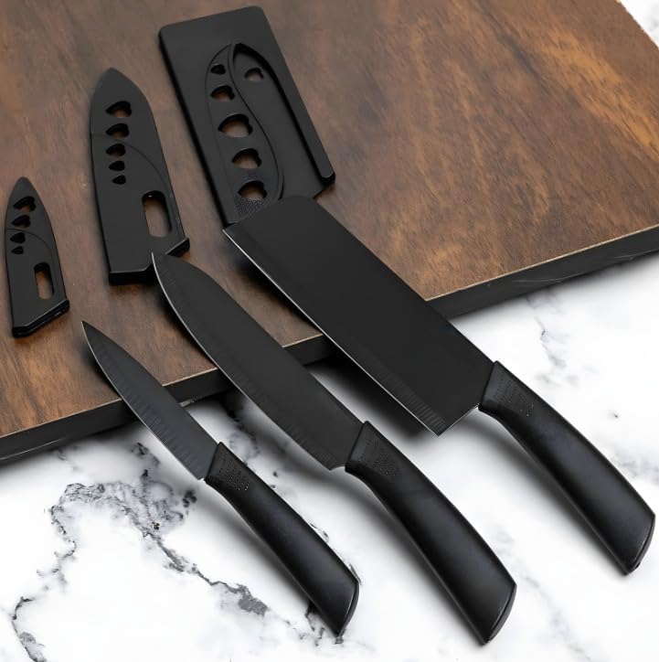 3 Pcs knife set - Kitchen Knife Set Black