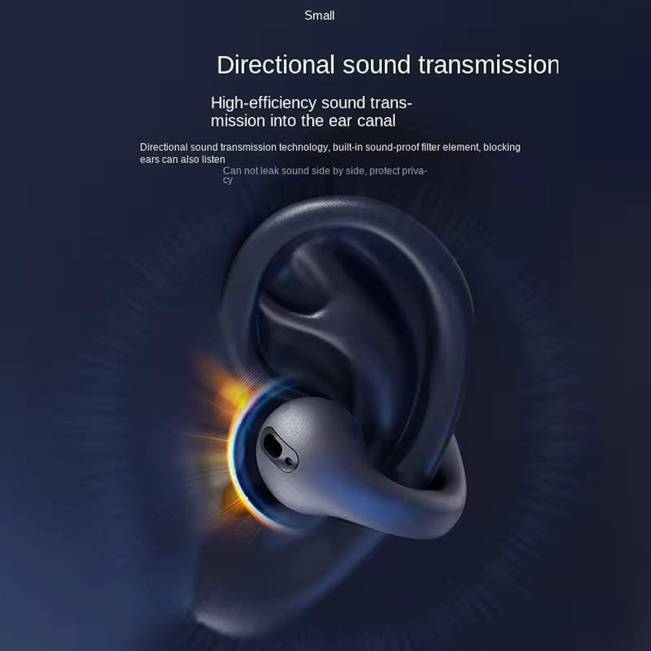 ar Clip Earbuds Open Ear Bone Conduction Headphones Earbud