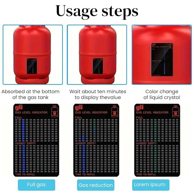 Magnetic Cooking Gas Level Indicator - 1 Piece for Propane and Butane Gas Cylinders-LPG cylinders