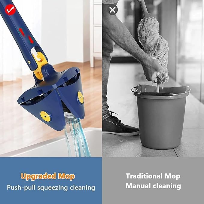 360° Rotatable Adjustable Triangle Multifunctional Cleaning Mop