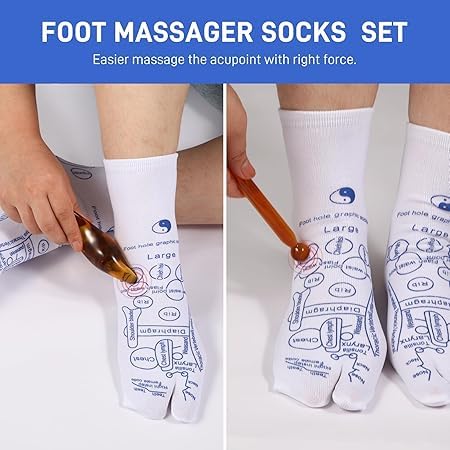 Full Reflexology Acupressure Therapy Socks Set (1 Set)