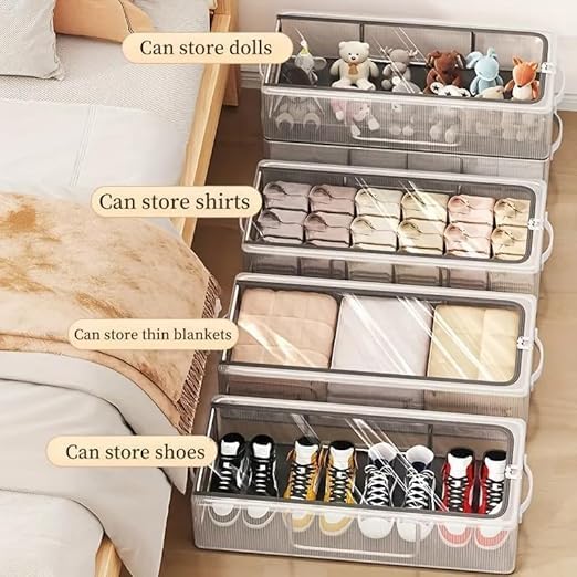 Fabric Shoe Storage Bins Under Bed Shoe Storage Organiser