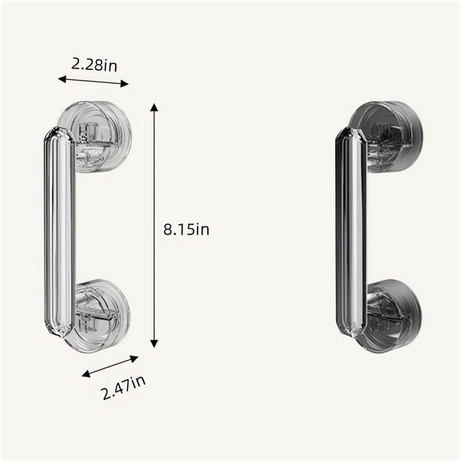 Suction Door Handle | No Drill Adhesive Handle for Bathroom, Glass, Toilet, Sliding Door | Strong Suction Cup Grip Handle – Adjustable Plastic Handle (Pack of 1)