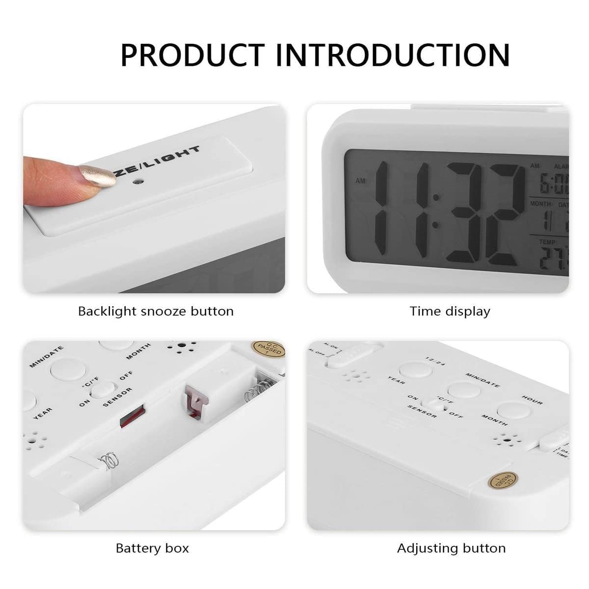 Small White Digital Clock