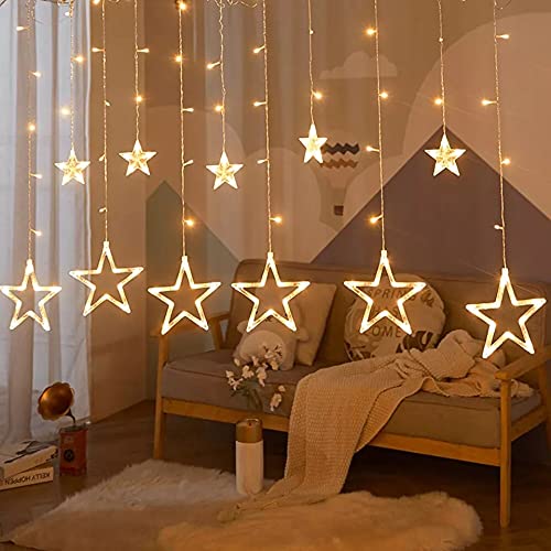 Star Curtain LED Lights for Diwali (2.5 mtr, 138 LED, 6+6 Star)