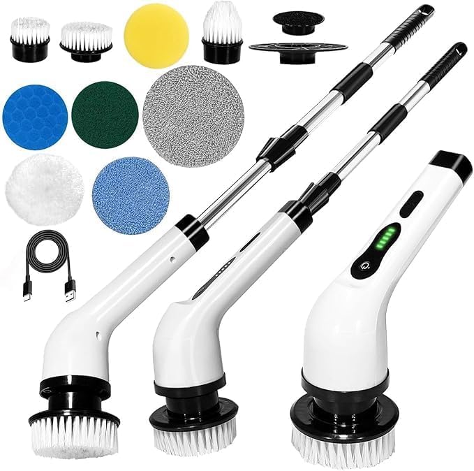 9 IN 1 CORDLESS ELECTRIC SPIN SCRUBBER