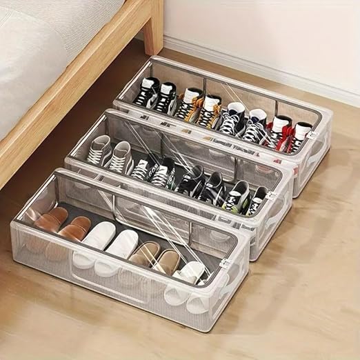 Fabric Shoe Storage Bins Under Bed Shoe Storage Organiser