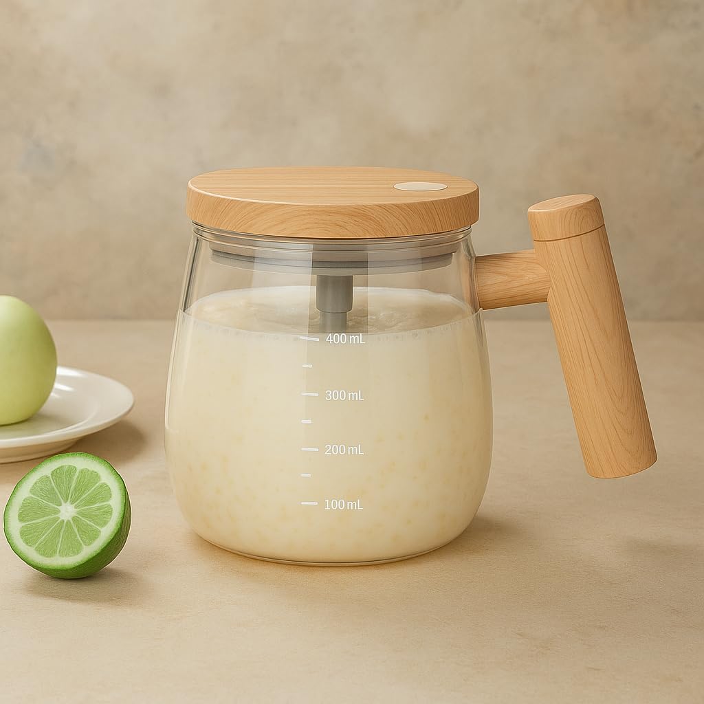 Self Stirring Glass Mug