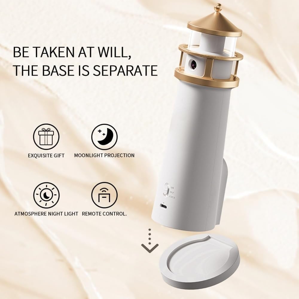 Lighthouse Lamp Galaxy Moon Projector Lamp Night Light LED Light with Remote