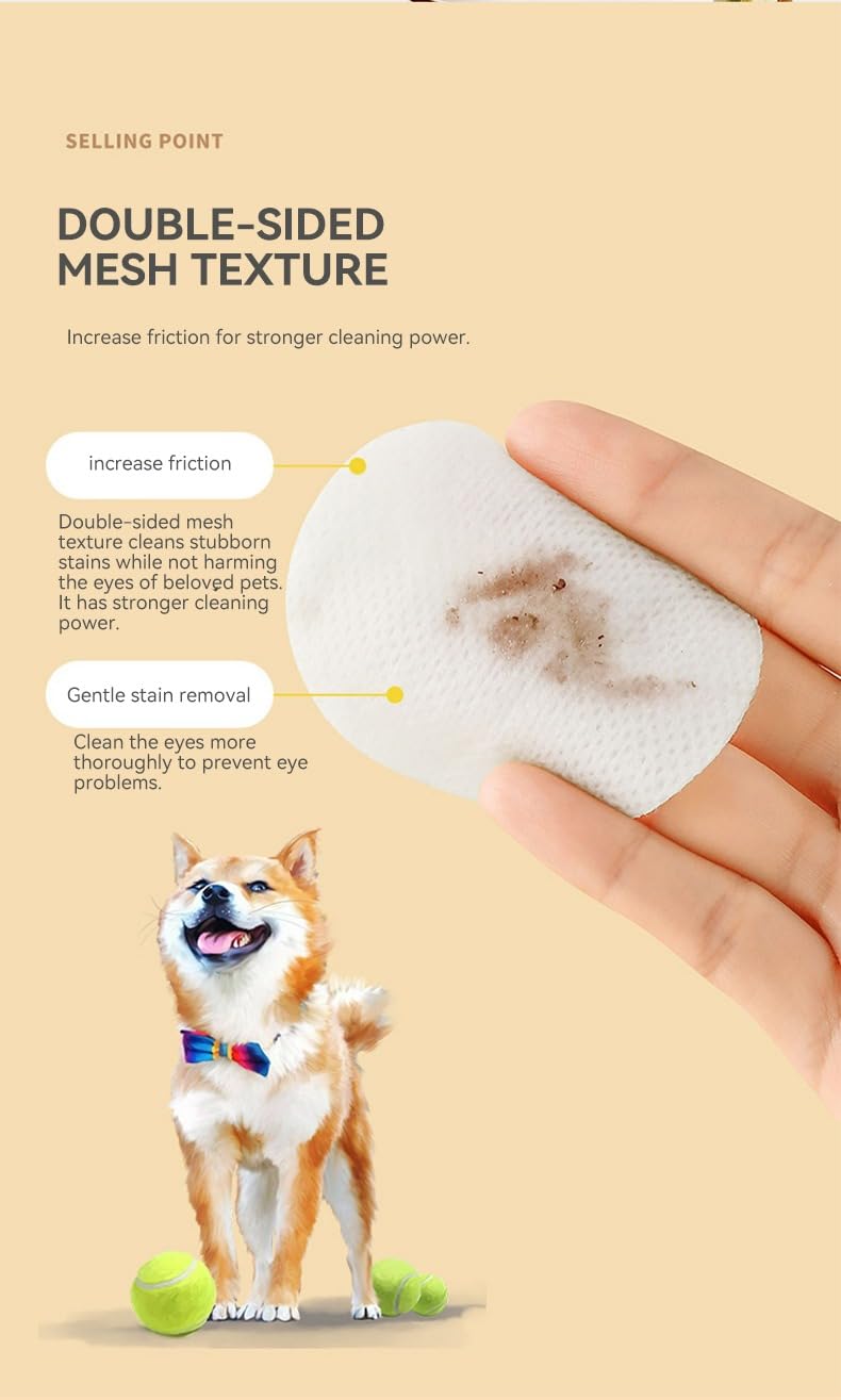 Pet Eye & Ear Cleaning Wipes for Dogs & Cats | 200 Count (Pack of 1)