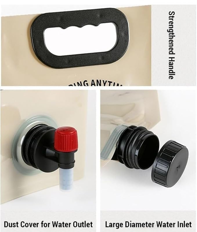 8L Folding Camping Water Bag Portable Thickened Water Storage Bag Large Capacity for Travel Fishing Outdoor Activities