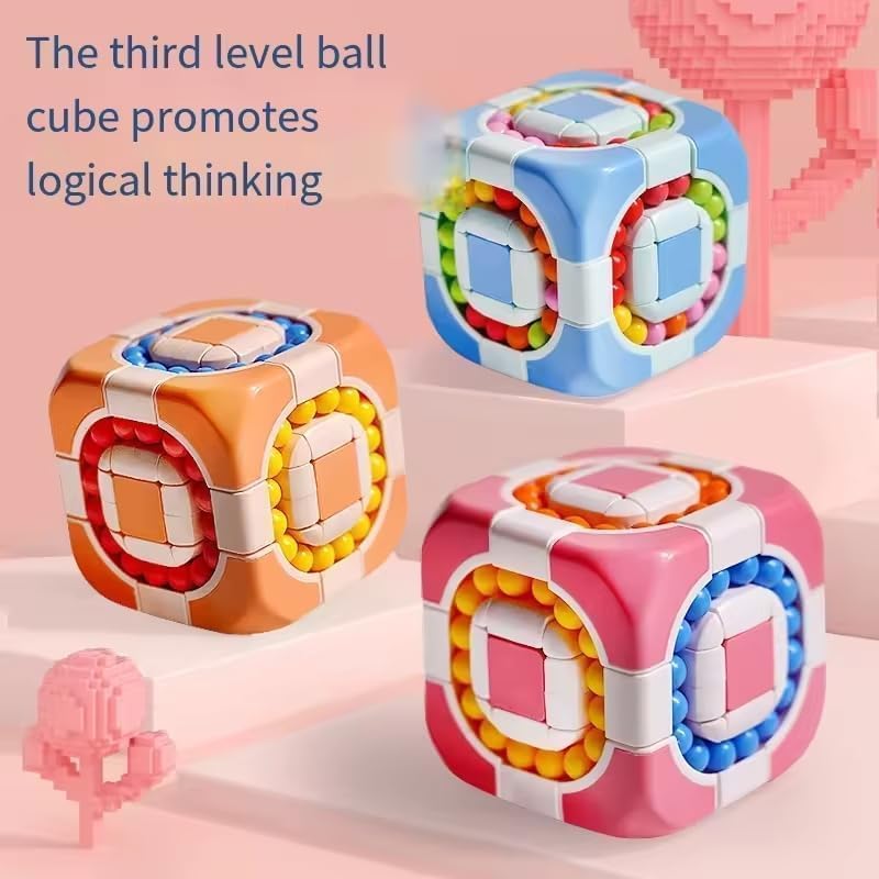 Finger Rotate Rubik Cube Puzzles for Mind Relax Toy Gift,Stickerless Magic Cube Puzzle