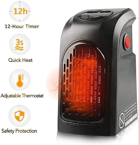 Electric Handy Room Heater Compact Plug-in, The Wall Outlet Space Heater 400Watts