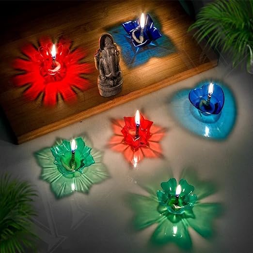 3D Rangoli Reflective Diya (Set of  2) | 3D Shadow Reflective Diwali Diya (Pack of 24)