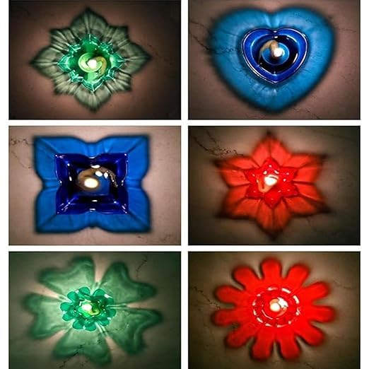 3D Rangoli Reflective Diya (Set of  2) | 3D Shadow Reflective Diwali Diya (Pack of 24)