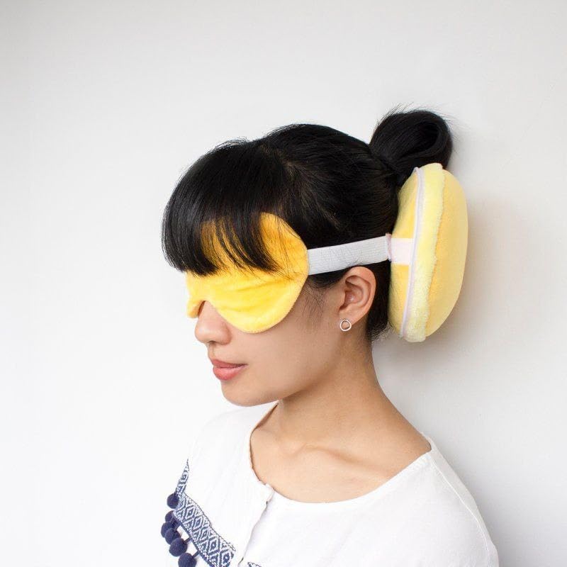 New Pillow & Ice Mask - Cute Travel Pillow And Eye Mask Cartoon Travel Eye Mask & Neck Pillow