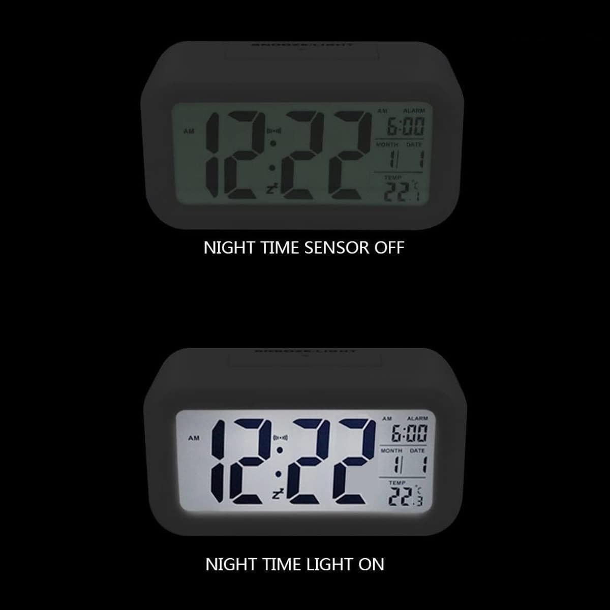 Small White Digital Clock