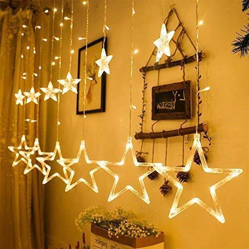 Star Curtain LED Lights for Diwali (2.5 mtr, 138 LED, 6+6 Star)
