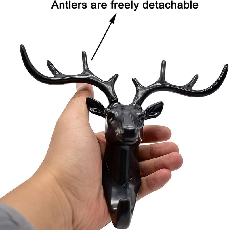 Deer Head Self Adhesive Wall Door Hook Hanger
