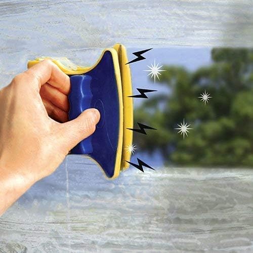 Magnetic Double-Sided Window Glass Cleaner | Two Sided Glass Cleaning Wiper Brush