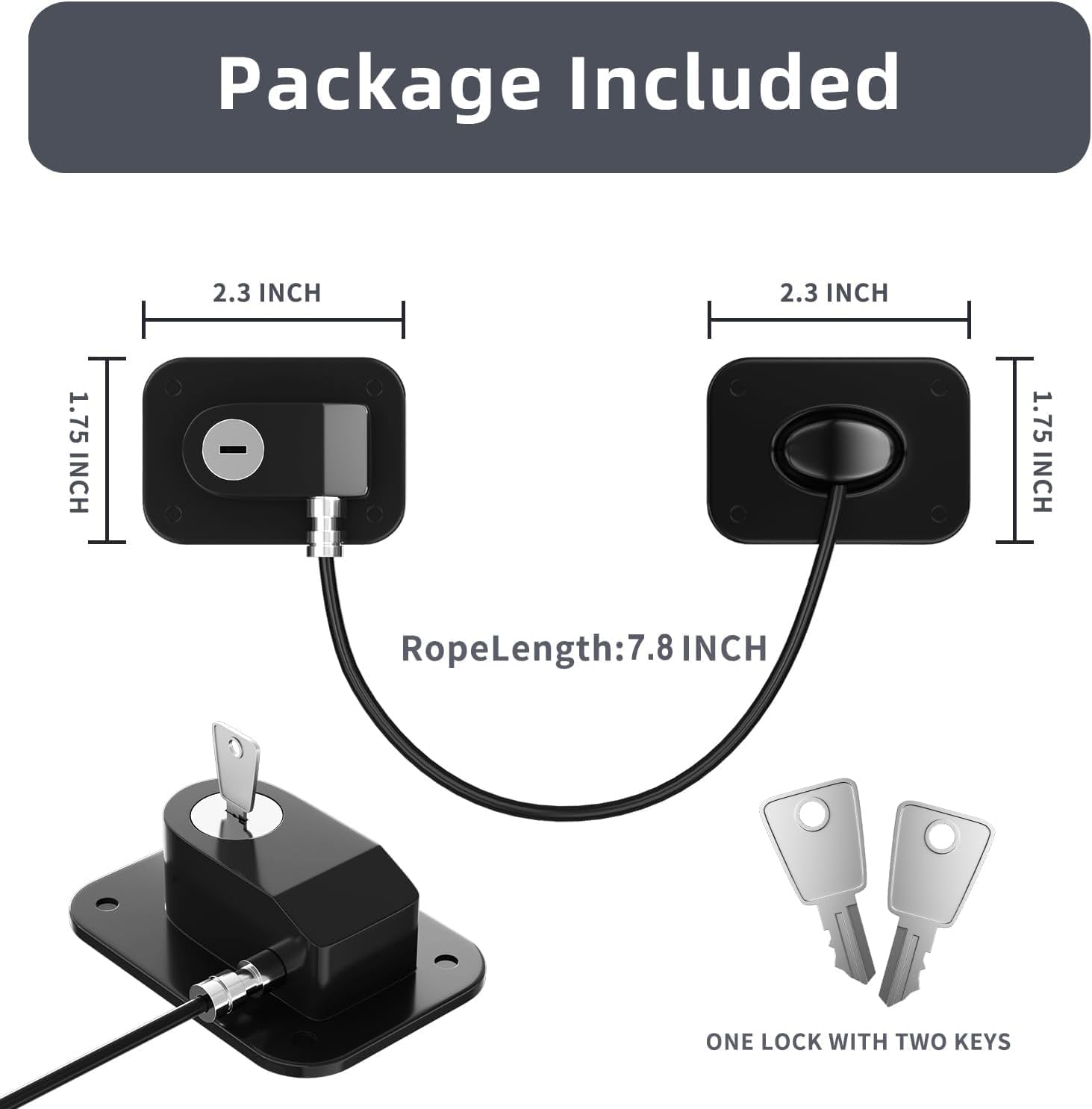 Child Safety Device Refrigerator Door Lock With Key And Adhesives
