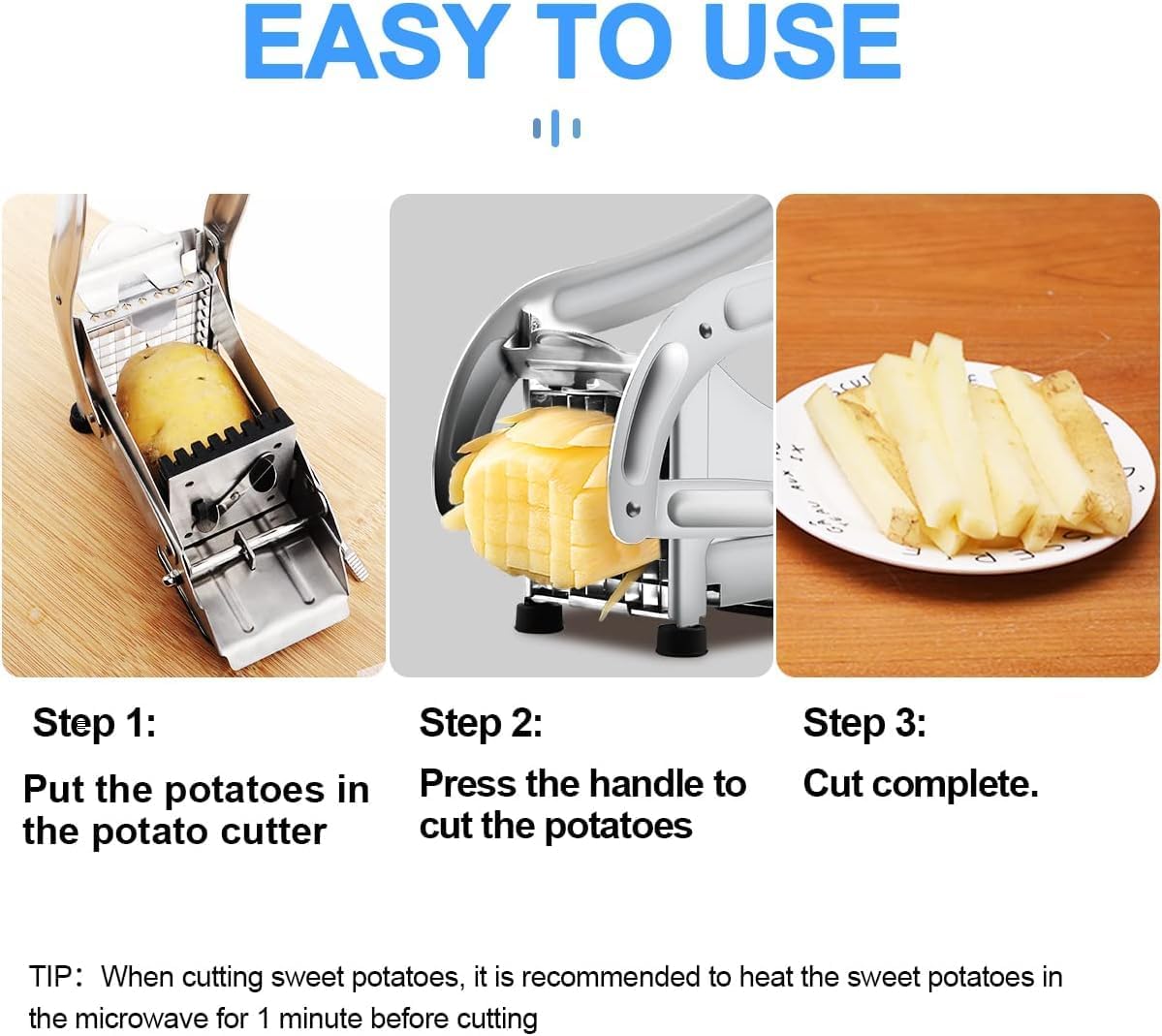 French Fries & Potato Chips Cutter Machine with Blade