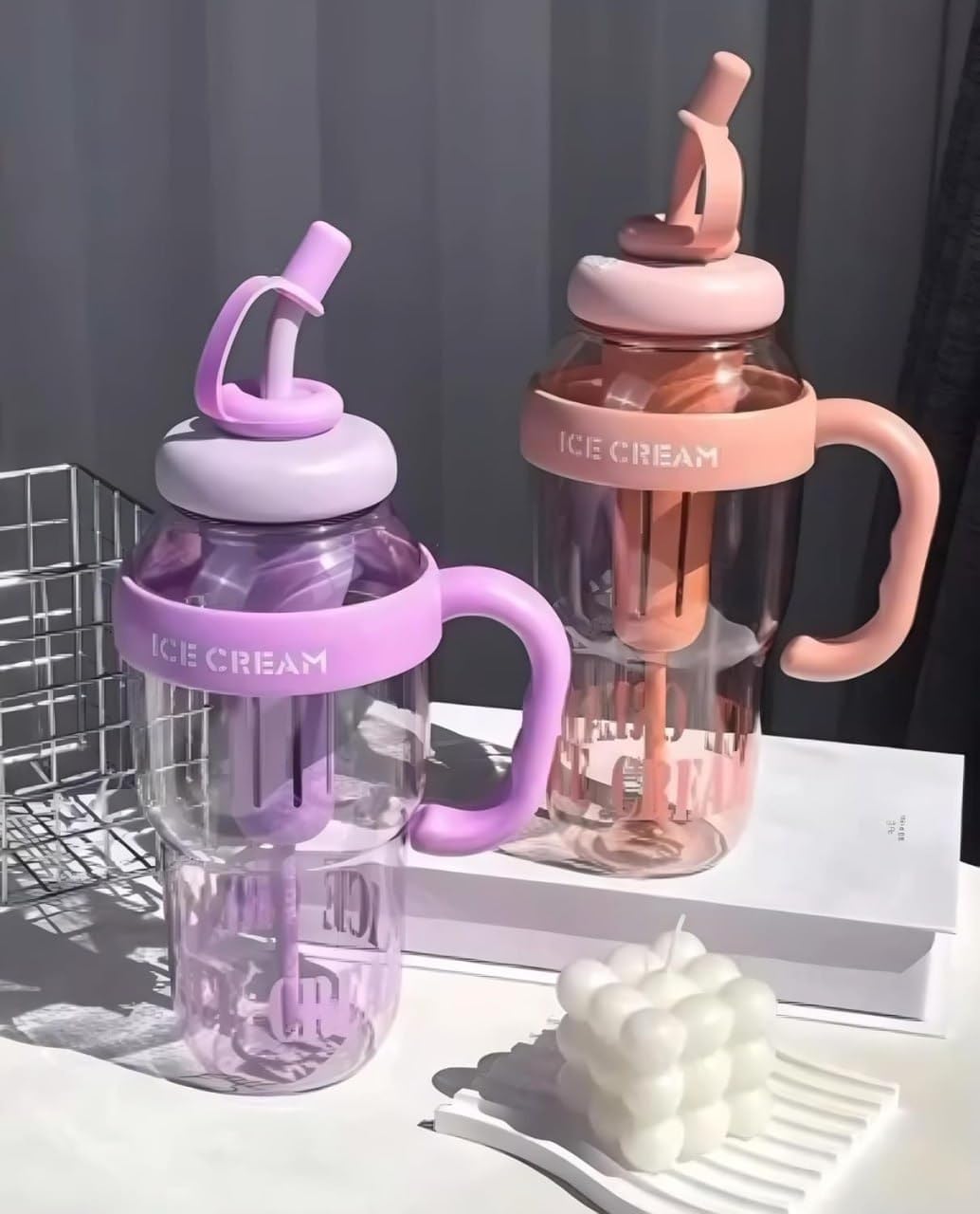 Ice Bottle With Straw (1300ml)